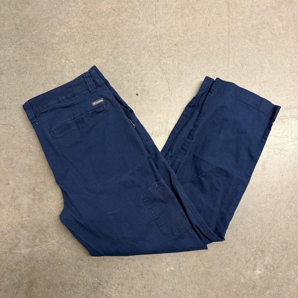 Columbia Mens Navy Blue Regular Fit Stretch Utility Pants 38W 32L RN69724